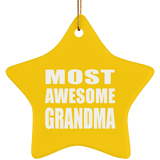 Most Awesome Grandma - Star Ornament