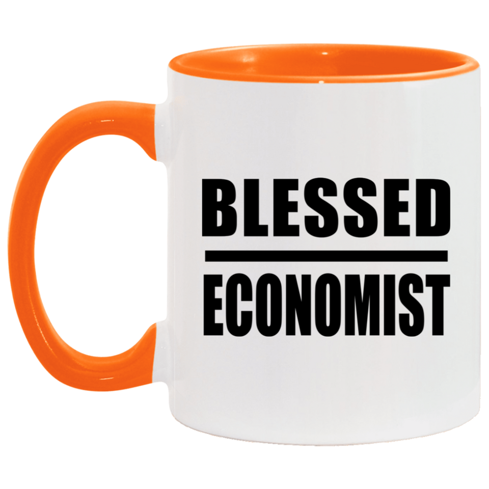 Blessed Economist - 11oz Accent Mug Orange