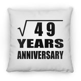 7th Anniversary Square Root of 49 Years Anniversary - Throw Pillow