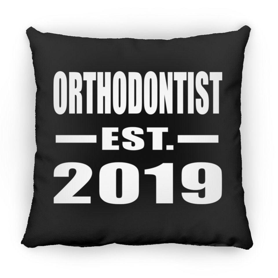 Orthodontist Established EST. 2019 - Throw Pillow Black