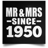 74th Anniversary Mr & Mrs Since 1950 - Poster Square