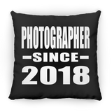 Photographer Since 2018 - Throw Pillow Black