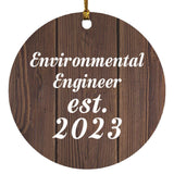 Environmental Engineer Established Est. 2023 - Circle Ornament D