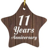 11th Anniversary 11 Years Anniversary - Star Ornament D
