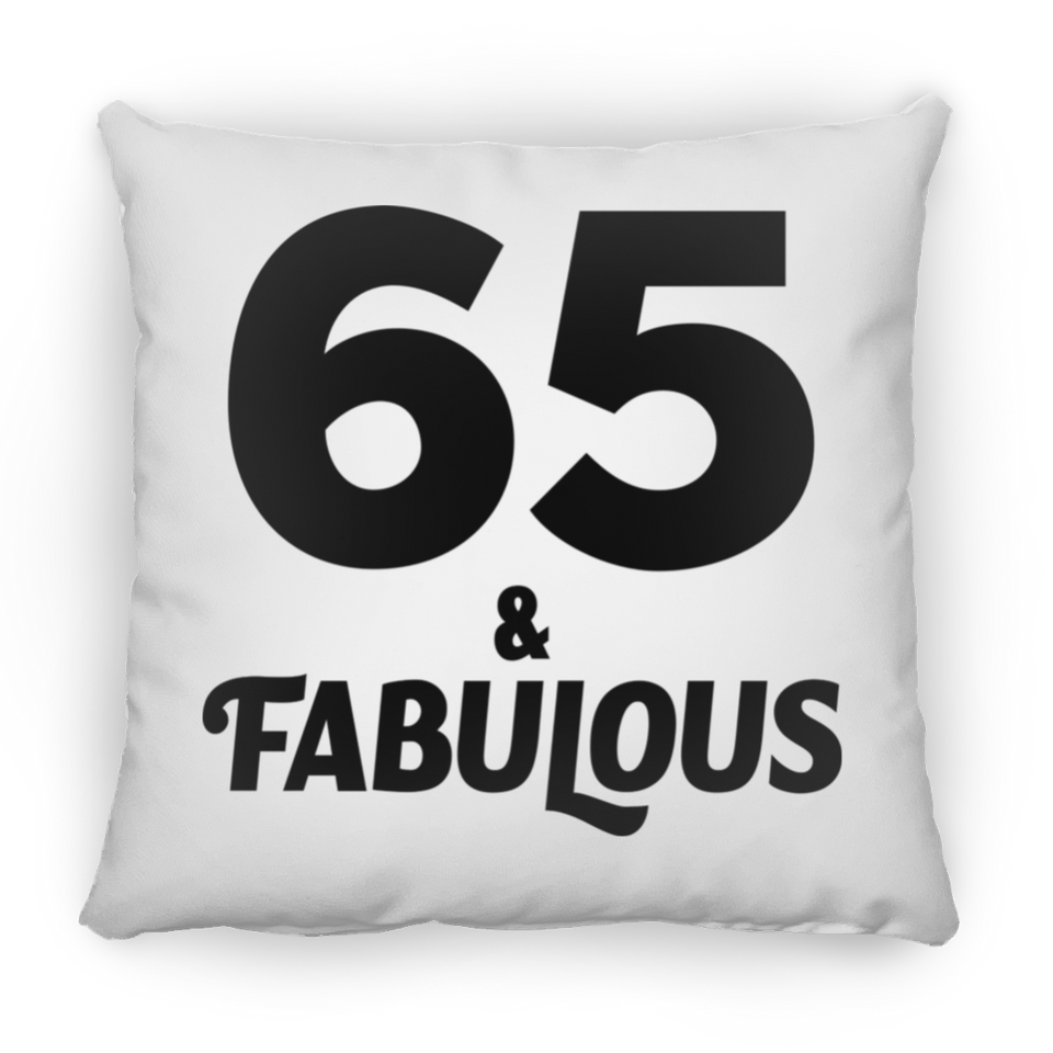65th Birthday 65 & Fabulous - Throw Pillow