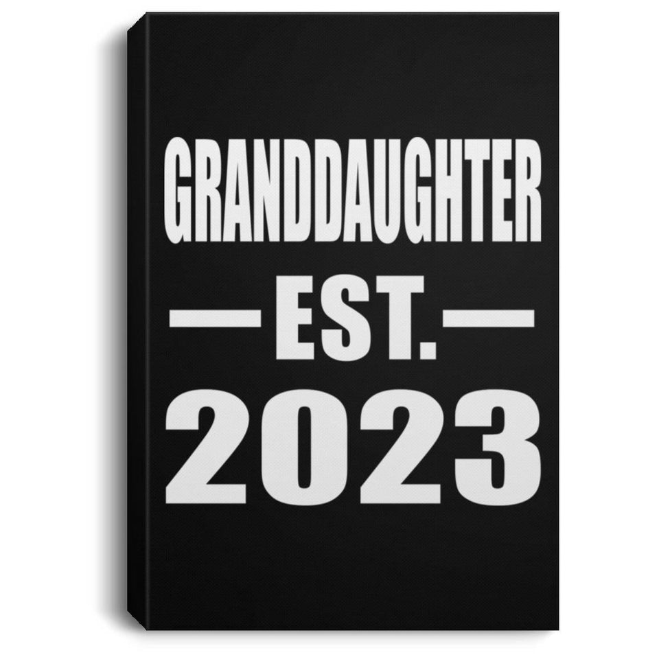 Granddaughter Established EST. 2023 - Canvas Portrait