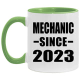 Mechanic Since 2023 - 11oz Accent Mug Green
