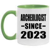 Archeologist Since 2023 - 11oz Accent Mug Green