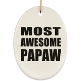 Most Awesome Papaw - Oval Ornament