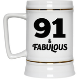 91st Birthday 91 & Fabulous - Beer Stein