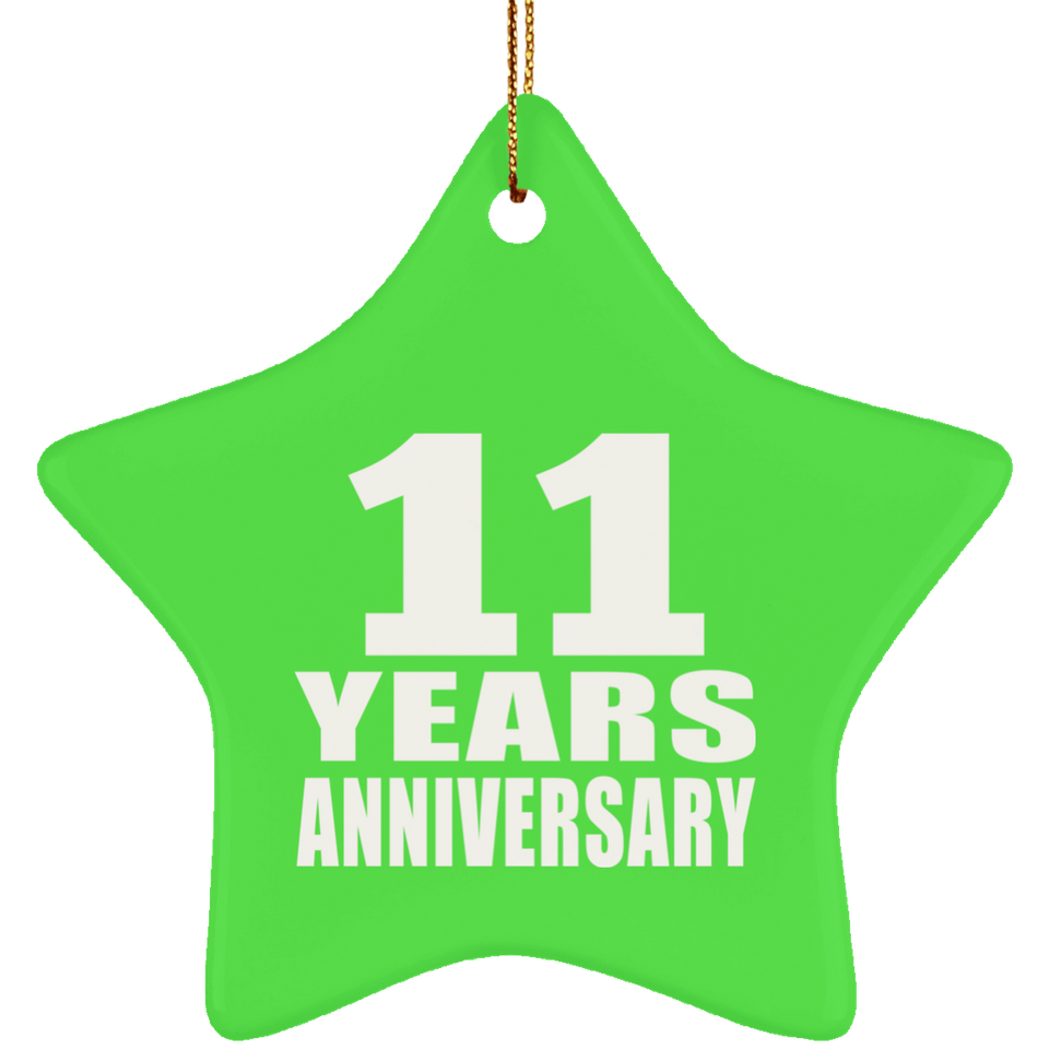 11th Anniversary 11 Years - Star Ornament