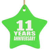 11th Anniversary 11 Years - Star Ornament