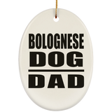 Bolognese Dog Dad - Oval Ornament