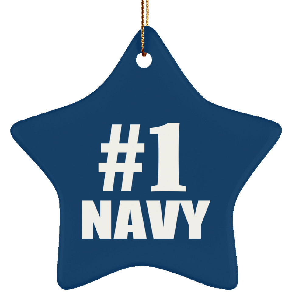 Number One #1 Navy - Star Ornament