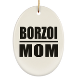 Borzoi Mom - Oval Ornament