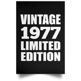 47th Birthday Vintage 1977 Limited Edition - Poster Portrait
