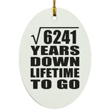 79th Anniversary Square Root of 6241 Years Lifetime To Go - Oval Ornament