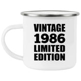 38th Birthday Vintage 1986 Limited Edition - 12oz Camping Mug
