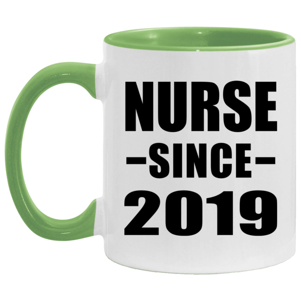 Nurse Since 2019 - 11oz Accent Mug Green