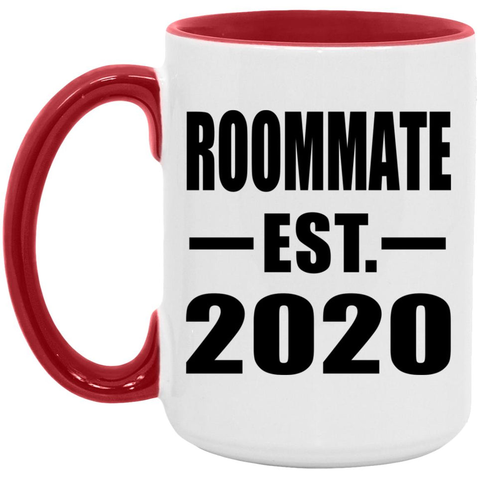 Roommate Established EST. 2020 - 15oz Accent Mug Red
