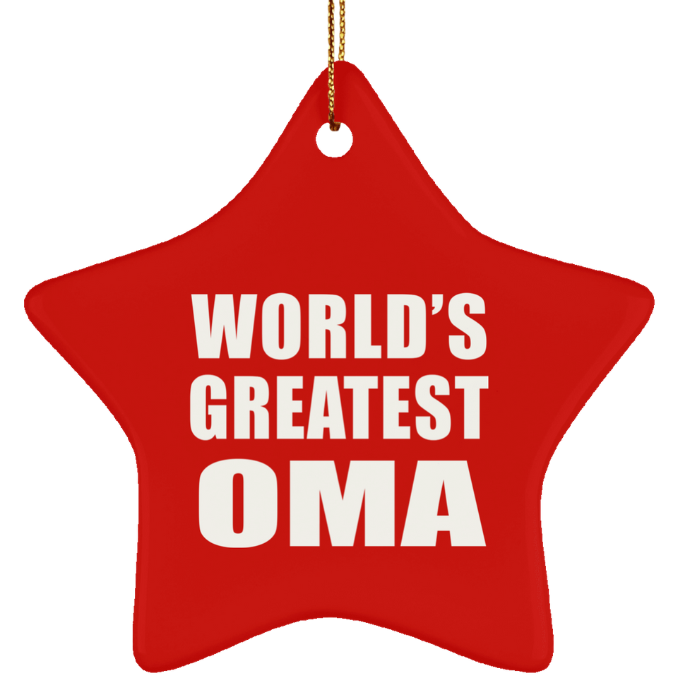 World's Greatest Oma - Star Ornament