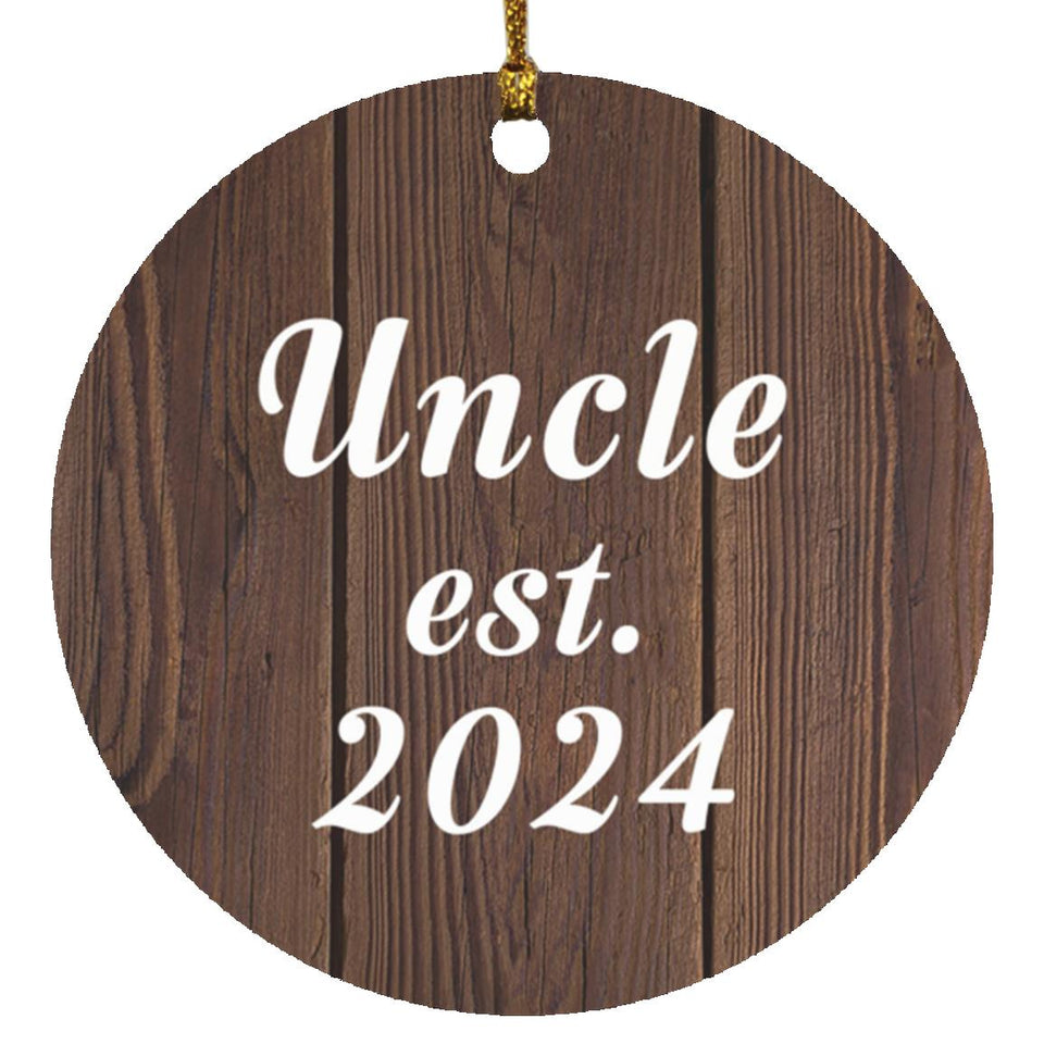 Uncle Established EST. 2024 - Circle Ornament D