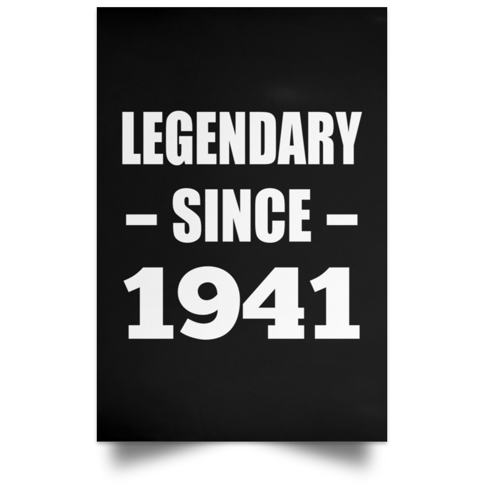 83rd Birthday Legendary Since 1941 - Poster Portrait