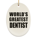 World's Greatest Dentist - Oval Ornament