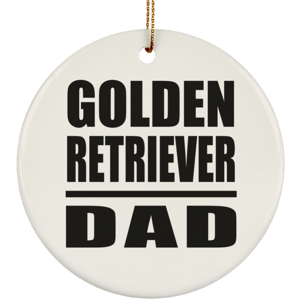 Golden Retriever Dad - Circle Ornament