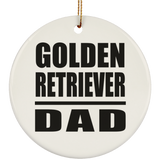 Golden Retriever Dad - Circle Ornament