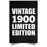 124th Birthday Vintage 1900 Limited Edition - Poster Portrait