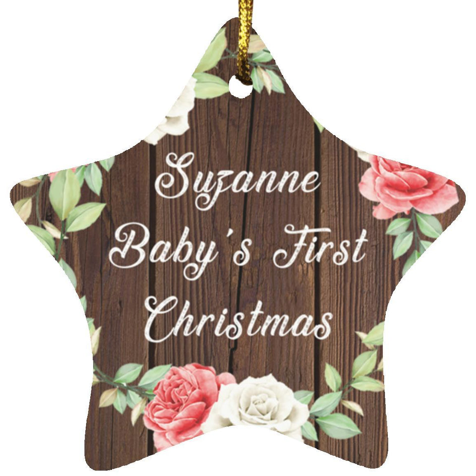 Suzanne Baby's First Christmas - Star Ornament A
