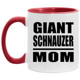 Giant Schnauzer Mom - 11oz Accent Mug Red