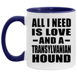 All I Need Is Love And A Transylvanian Hound - 11oz Accent Mug Purple