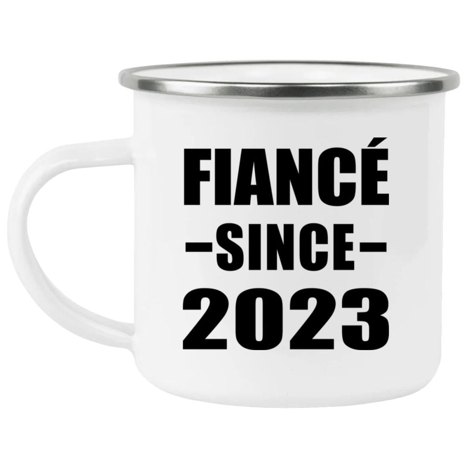 Fiance Since 2023 - 12oz Camping Mug
