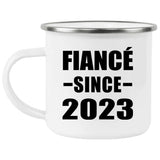 Fiance Since 2023 - 12oz Camping Mug