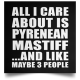 All I Care About Is Pyrenean Mastiff - Poster Square