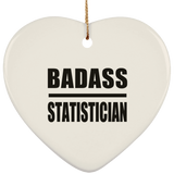 Badass Statistician - Heart Ornament