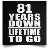81st Anniversary 81 Years Down Lifetime To Go - Poster Square