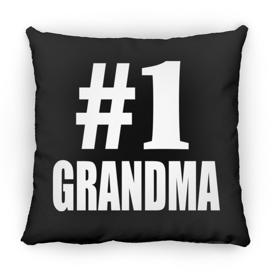 Number One #1 Grandma - Throw Pillow Black