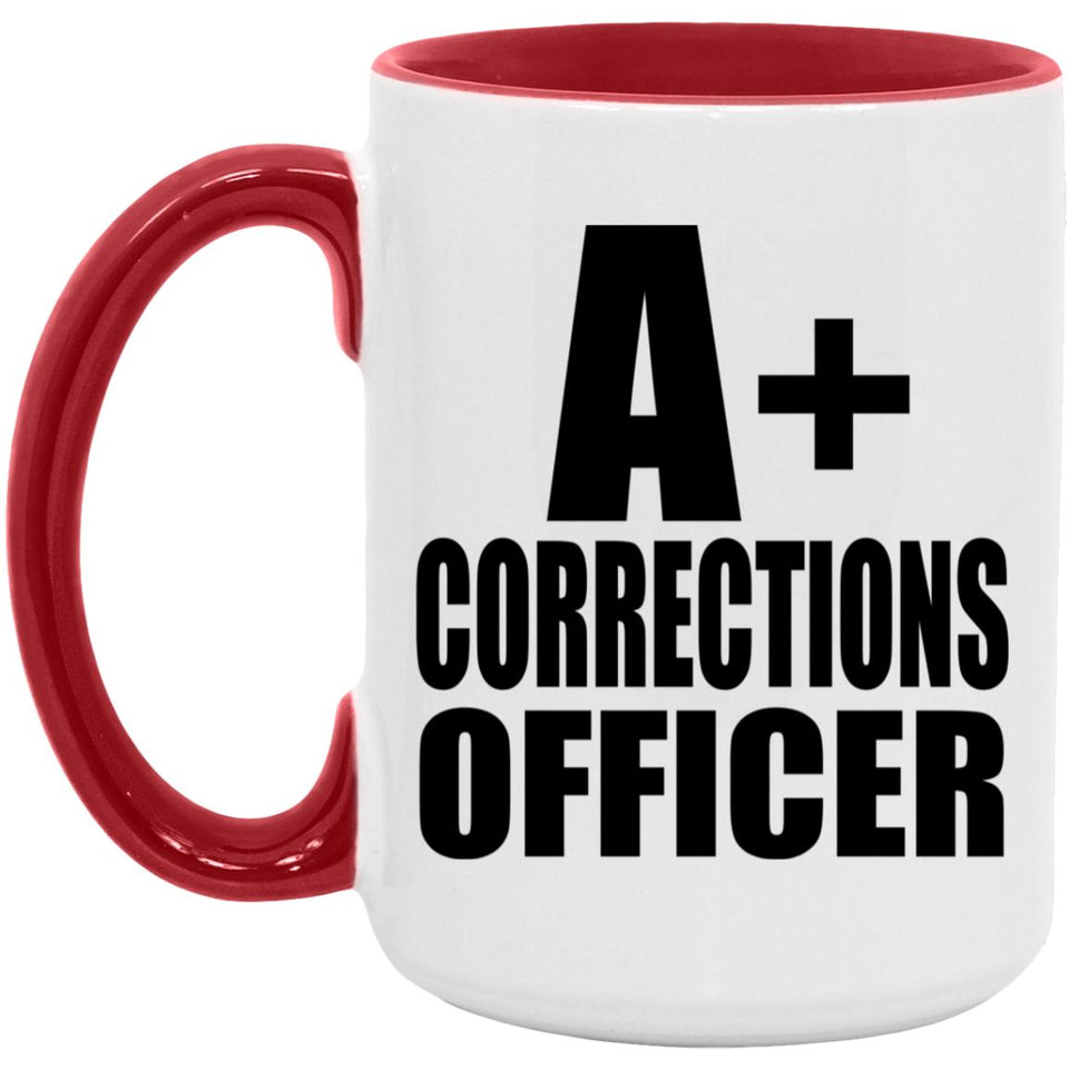 A+ Corrections Officer - 15oz Accent Mug Red