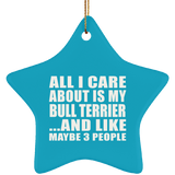 All I Care About Is My Bull Terrier - Star Ornament