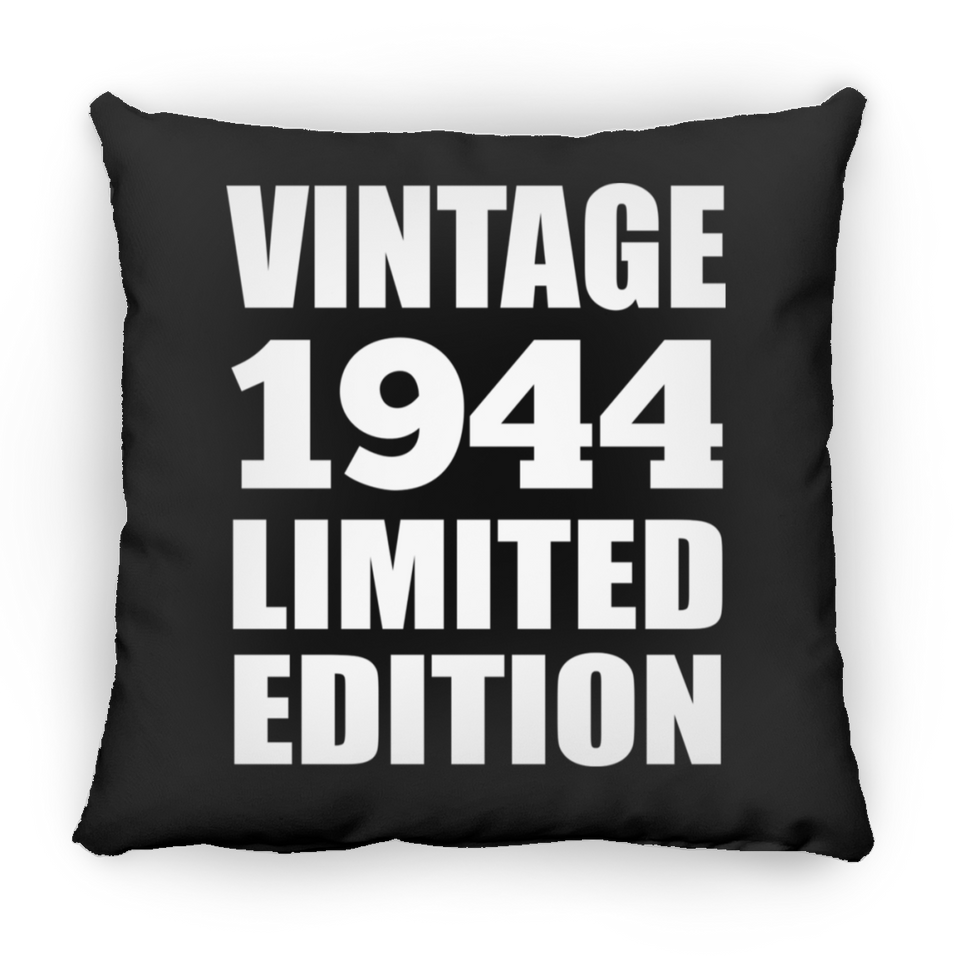 80th Birthday Vintage 1944 Limited Edition - Throw Pillow Black