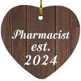 Pharmacist Established Est. 2024 - Heart Ornament D
