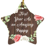 First Year As An Amazing Pappy - Star Ornament A