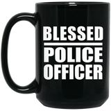 Blessed Police Officer - 15oz Coffee Mug Black
