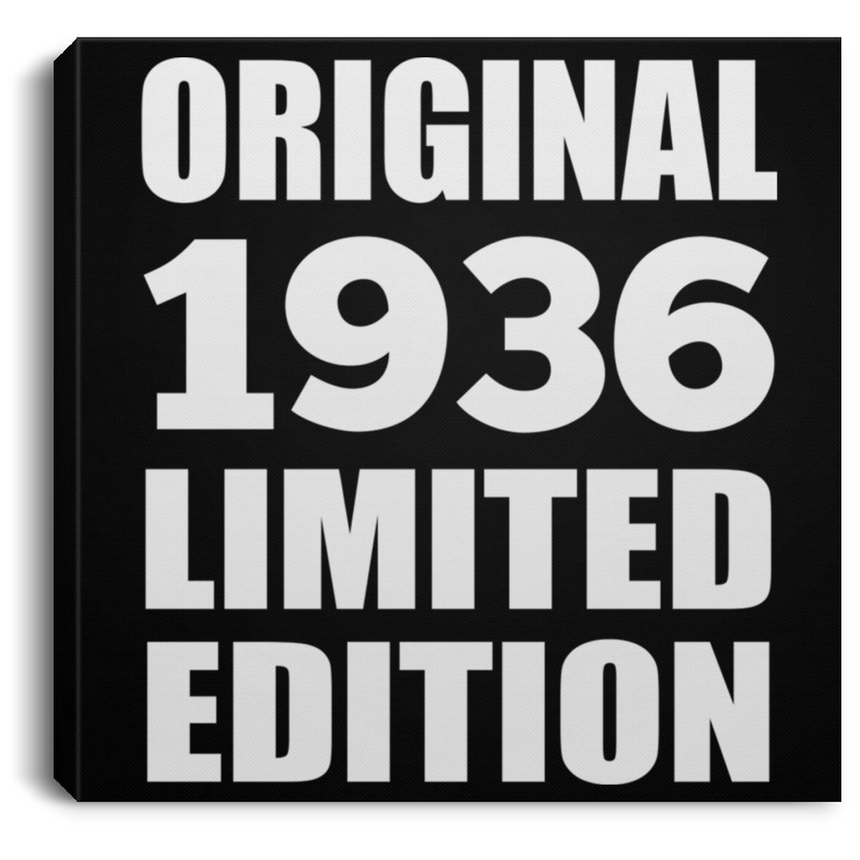 88th Birthday Original 1936 Limited Edition - Canvas Square