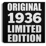 88th Birthday Original 1936 Limited Edition - Canvas Square