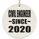 Civil Engineer Since 2020 - Circle Ornament