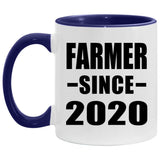 Farmer Since 2020 - 11oz Accent Mug Purple